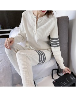 Tide four bars tb waffle temperament sweater jacket knitted sports suit autumn and winter men and women with the same style
