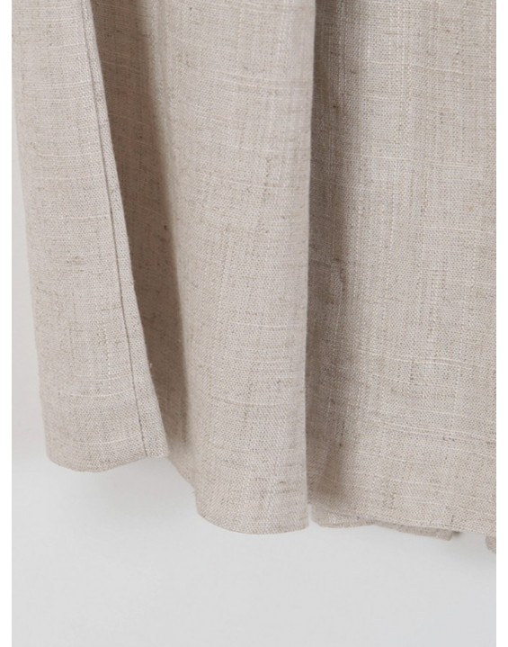 Apricot Spring Fashion Women's Pants with Elegant Temperament and Leisure Straps High Waist Cotton and Linen Loose Wide Leg Pants Women